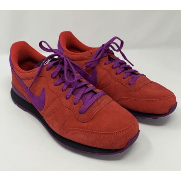 Nike Womens Shoes Size 10 Internationalist CW7637-991 Sneakers Red Purple Suede - Picture 5 of 12